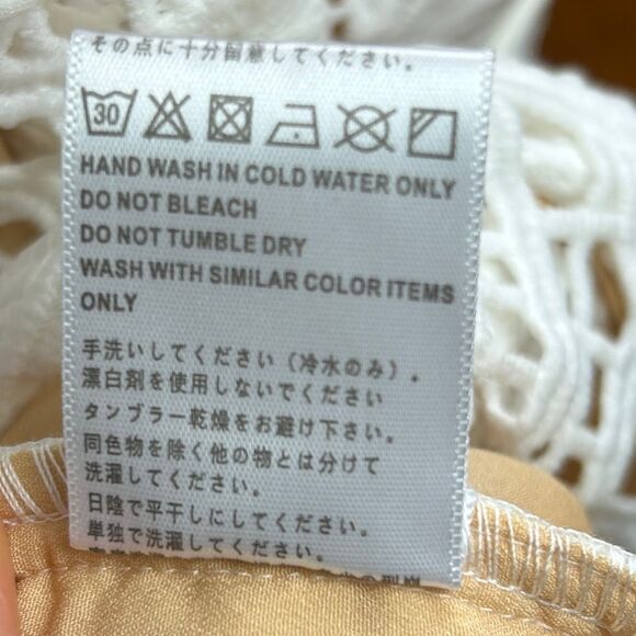 NWT Chicwish Moonlit Night Cross Back Crochet Cami Dress White Lined Bridal S - Picture 14 of 15